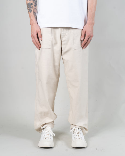 BACK SATIN FATIGUE PANTS (CREAM)