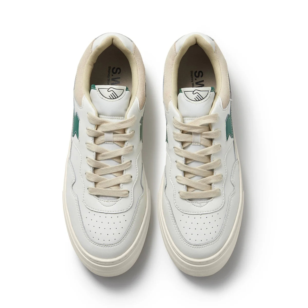 Pearl S-Strike Leather, White-Green